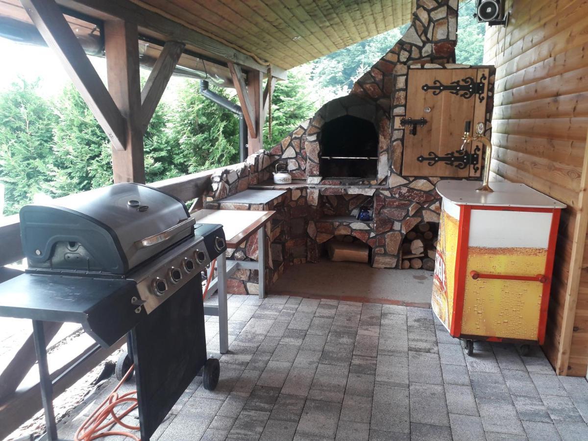 Jaskowa Chata Bieszczady Apartament Z Basenem Baligród Eksteriør billede